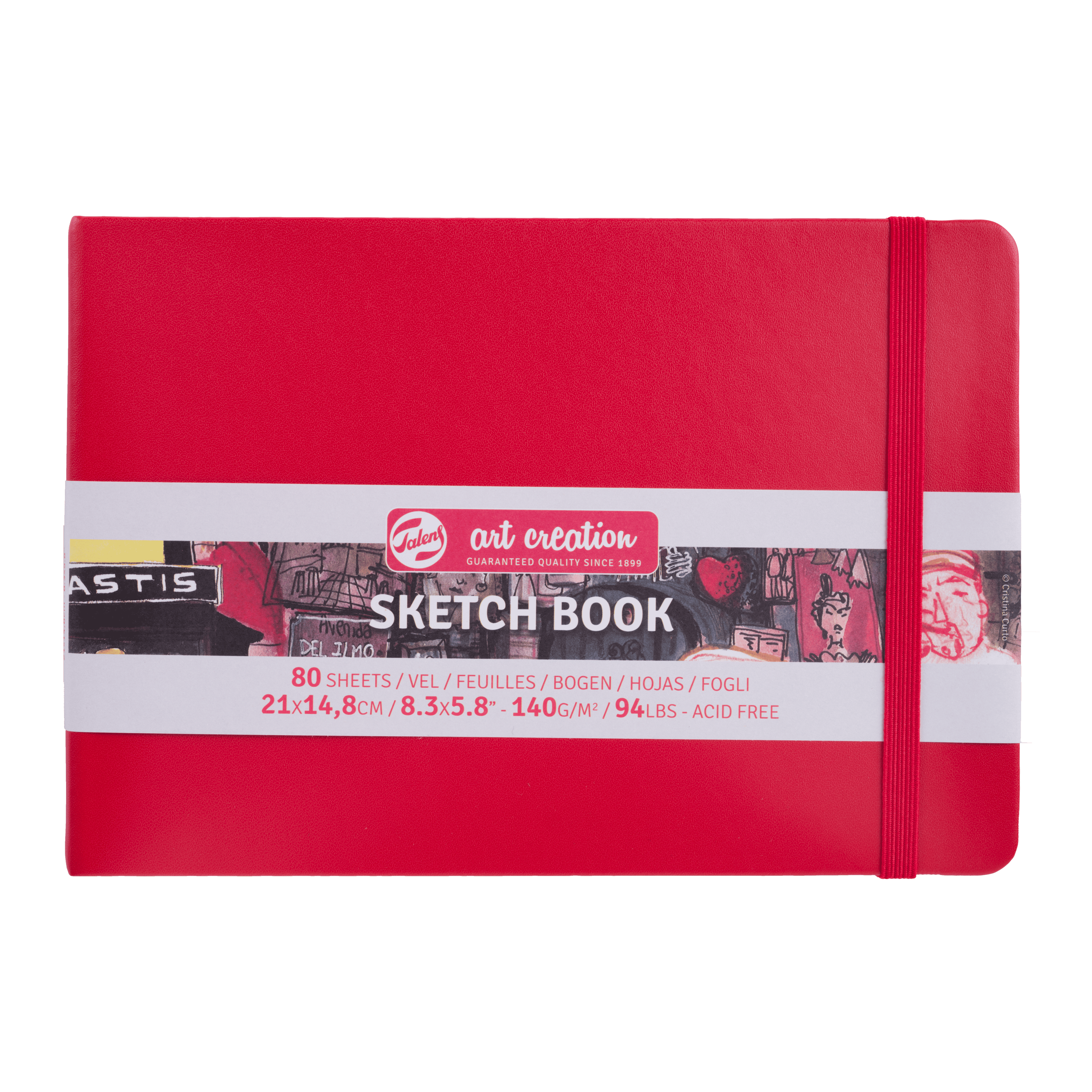 CAD DES SKETCHBOOK TAC 80FLS 21X15 RED